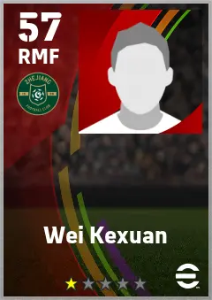 Wei Kexuan eFootball 2026 player card — 57 OVR RMF