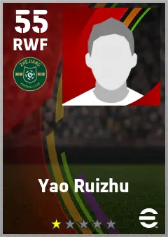 Yao Ruizhu eFootball 2026 player card — 55 OVR RWF