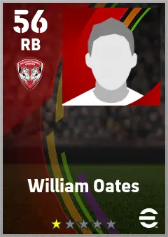 William Oates eFootball 2026 player card — 56 OVR RB