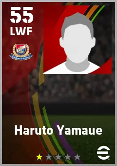 Haruto Yamaue eFootball 2026 player card — 55 OVR LWF