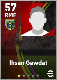 Ihsan Gawdat eFootball 2026 player card — 57 OVR RMF