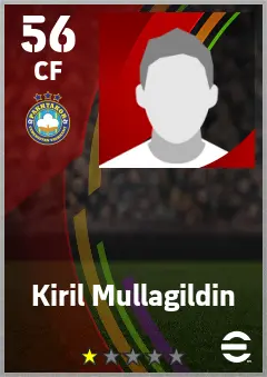Kiril Mullagildin eFootball 2026 player card — 56 OVR CF