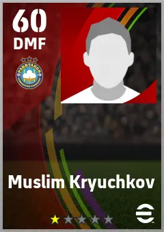 Muslim Kryuchkov eFootball 2026 player card — 60 OVR DMF