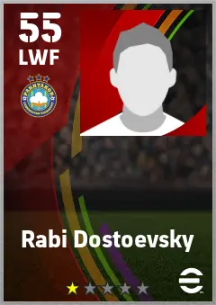 Rabi Dostoevsky eFootball 2026 player card — 55 OVR LWF