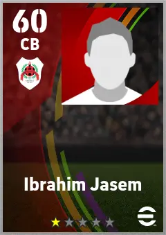 Ibrahim Jasem eFootball 2026 player card — 60 OVR CB