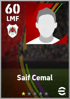 Saif Cemal eFootball 2026 player card — 60 OVR LMF