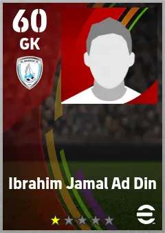 Ibrahim Jamal Ad Din eFootball 2026 player card — 60 OVR GK