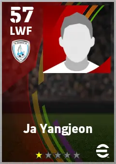 Ja Yangjeon eFootball 2026 player card — 57 OVR LWF