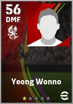 Yeong Wonno eFootball 2026 player card — 56 OVR DMF