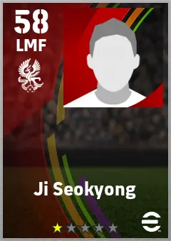 Ji Seokyong eFootball 2026 player card — 58 OVR LMF
