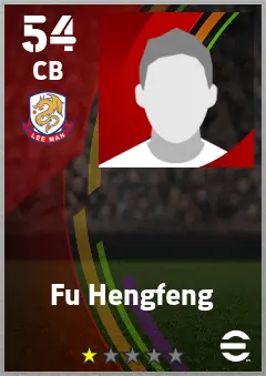 Fu Hengfeng eFootball 2026 player card — 54 OVR CB