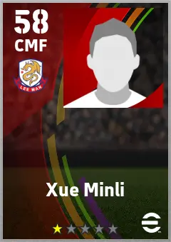 Xue Minli eFootball 2026 player card — 58 OVR CMF