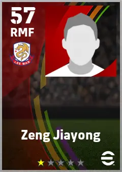 Zeng Jiayong eFootball 2026 player card — 57 OVR RMF