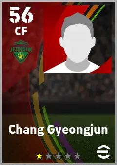 Chang Gyeongjun eFootball 2026 player card — 56 OVR CF