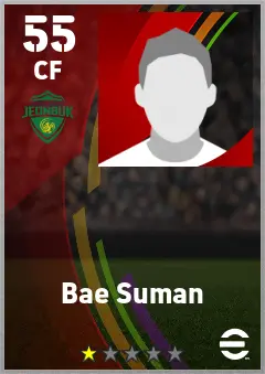 Bae Suman eFootball 2026 player card — 55 OVR CF