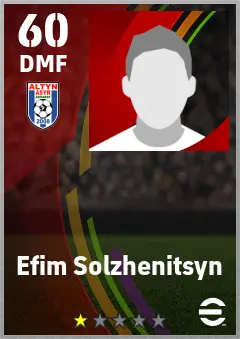 Efim Solzhenitsyn eFootball 2026 player card — 60 OVR DMF