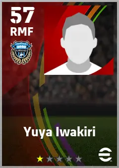 Yuya Iwakiri eFootball 2026 player card — 57 OVR RMF