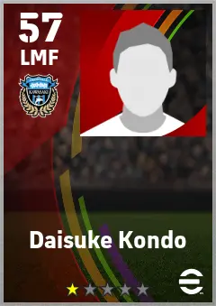 Daisuke Kondo eFootball 2026 player card — 57 OVR LMF