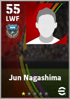 Jun Nagashima eFootball 2026 player card — 55 OVR LWF