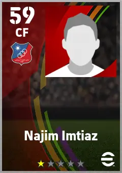 Najim Imtiaz eFootball 2026 player card — 59 OVR CF