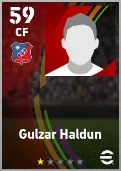 Gulzar Haldun eFootball 2026 player card — 59 OVR CF