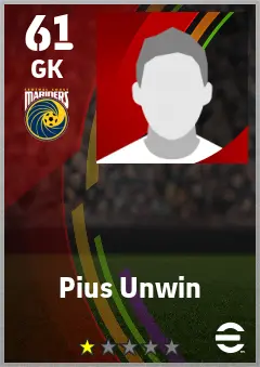 Pius Unwin eFootball 2026 player card — 61 OVR GK