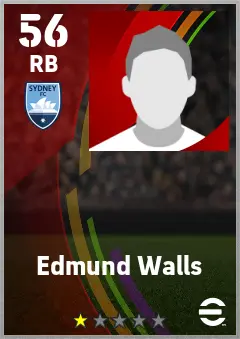 Edmund Walls eFootball 2026 player card — 56 OVR RB