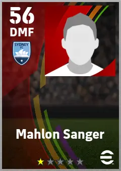 Mahlon Sanger eFootball 2026 player card — 56 OVR DMF