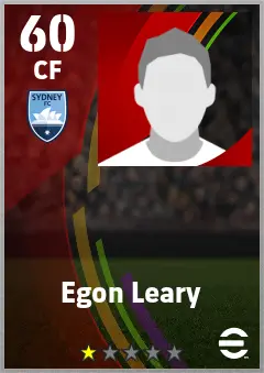Egon Leary eFootball 2026 player card — 60 OVR CF