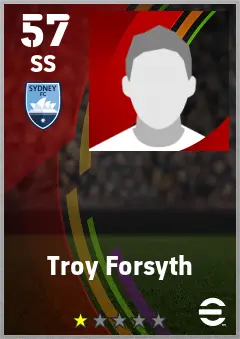 Troy Forsyth eFootball 2026 player card — 57 OVR SS