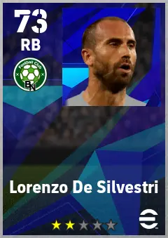 Lorenzo De Silvestri eFootball 2026 player card — 73 OVR RB