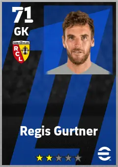 Regis Gurtner eFootball 2026 player card — 71 OVR GK