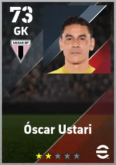 Oscar Ustari eFootball 2026 player card — 73 OVR GK