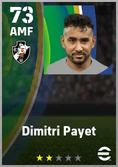 Dimitri Payet eFootball 2026 player card — 73 OVR AMF