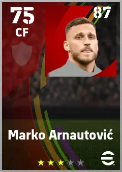 Marko Arnautovic eFootball 2026 player card — 75 OVR CF