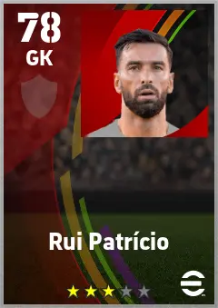 Rui Patricio eFootball 2026 player card — 78 OVR GK