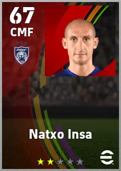 Natxo Insa eFootball 2026 player card — 67 OVR CMF