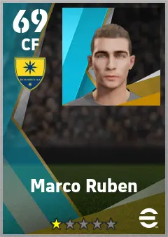 Marco Ruben eFootball 2026 player card — 69 OVR CF