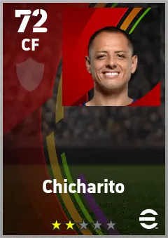 Chicharito eFootball 2026 player card — 72 OVR CF