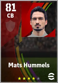 Mats Hummels eFootball 2026 player card — 81 OVR CB