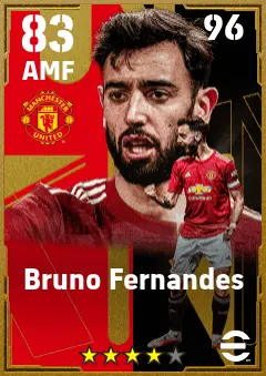Bruno Fernandes eFootball 2026 player card — 83 OVR AMF