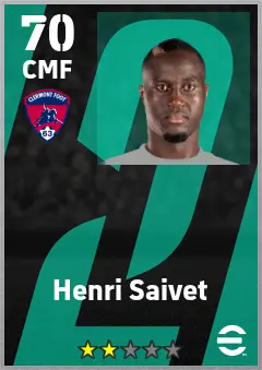 Henri Saivet eFootball 2026 player card — 70 OVR CMF