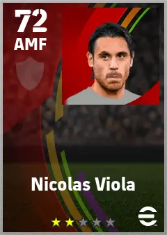 Nicolas Viola eFootball 2026 player card — 72 OVR AMF