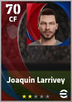 Joaquin Larrivey eFootball 2026 player card — 70 OVR CF