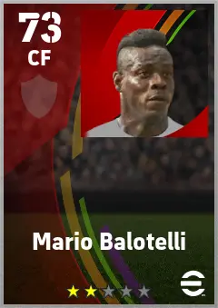Mario Balotelli eFootball 2026 player card — 73 OVR CF
