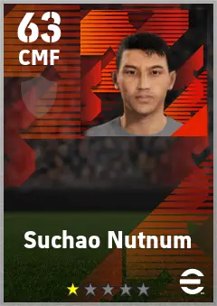 Suchao Nutnum eFootball 2026 player card — 63 OVR CMF