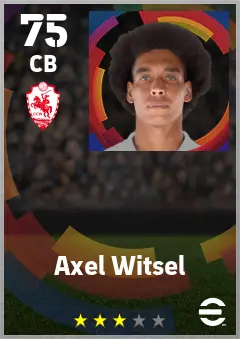 Axel Witsel eFootball 2026 player card — 75 OVR CB