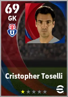 Cristopher Toselli eFootball 2026 player card — 69 OVR GK