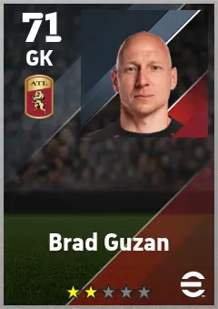 Brad Guzan eFootball 2026 player card — 71 OVR GK