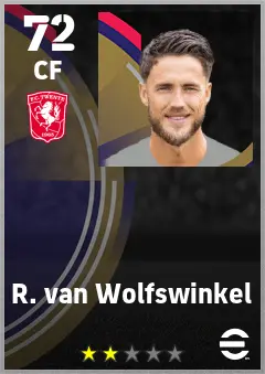 R. van Wolfswinkel eFootball 2026 player card — 72 OVR CF